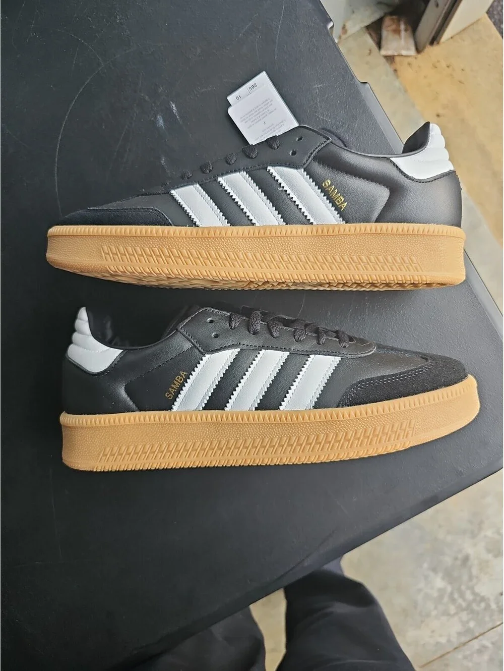Size 10.5 - adidas Samba XLG Black White Gum